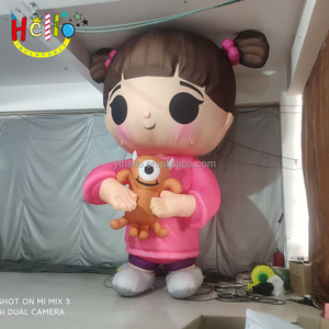 Personaje de dibujos animados imagen inflable linda chica de anime con vestido rosa - Product Image 4