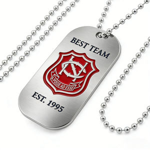 Оптовые высококачественные металлические именные бирки для собак с логотипом, серебряные и золотые заготовки, дизайн из нержавеющей стали - Product Image 2