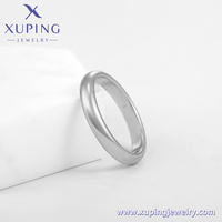Bijoux XUPING, cuivre écologique plaqué couleur platine, anneaux de forme circulaire décontractés et tendance pour femmes