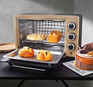 22L Hộ Gia Đình Đa Chức Năng Nướng Trên Cùng Và Dưới Cùng Kiểm Soát Nhiệt Độ Độc Lập Và Thời Gian Lò Nướng Điện Mini - Product Image 2