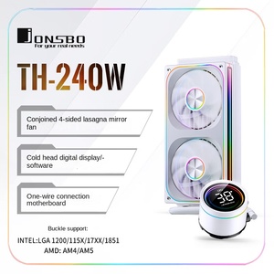JONSBO TH240 ATX Plastic Integrated Water-cooled Digital Display Radiator ARGB 360 Four-sided Mirror Full Tower <b>Computer</b> Stock A - Product Image 2