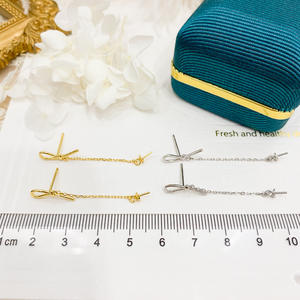 S925 Silver DIY <b>Pearl</b> Accessories Empty Stand Simple Earstring <b>Earrings</b> 7-10mm Beads Product Category <b>Pearl</b> <b>Earrings</b> Model 21406 - Product Image 2