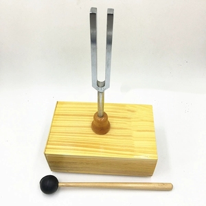 Ensemble de diapasons résonants 512 Hertz, avec boîte de résonance en bois amplificateur de son, outil de démonstration pour l'enseignement scolaire, vente en gros - Product Image 1