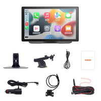 Enregistreur de conduite 9 pouces, double enregistrement HD, écran IPS 2.5D, Mirror Link DVR 4K/1080P, navigation automobile, contrôle sans fil CarPlay