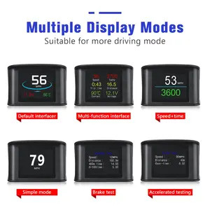 Display HUD P10 OBD2 Display Head Up per auto con Display LCD TFT mostra il rilevamento della tensione RPM della velocità per il codice di errore hud