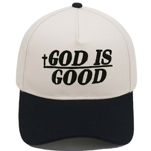 Nuovo Cappello da Baseball GOD IS GOOD Stile Vintage per Camionisti, con Ricamo Tridimensionale e Blocchi di Colore, Unisex Casual - Product Image 6