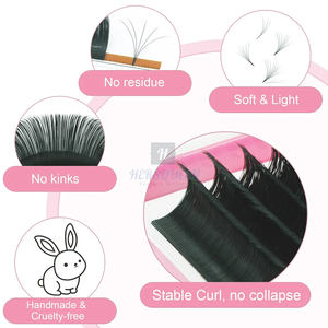 0.03 auto-ventilateur Mega Volume Lash Extensions Fluffy Wispy Easy Fan Volume <span class=keywords><strong>Cils</strong></span> Haute Qualité <span class=keywords><strong>semi</strong></span>-<span class=keywords><strong>permanent</strong></span> Corée Volume Lashes - Product Image 5