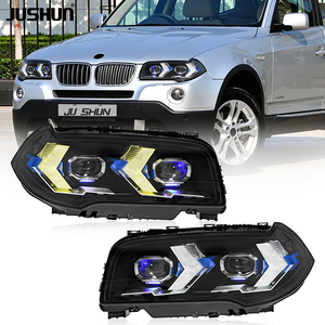 Conjunto de Faros Delanteros JUSHUN para <span class=keywords><strong>BMW</strong></span> X3 <span class=keywords><strong>E83</strong></span> 2006-2010, Actualización a LED, Luces de Circulación Diurna, Venta al Por Mayor de Fábrica - Product Image 1