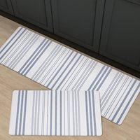 Tapis de cuisine en mousse amortissante, imperméable et antidérapant, motif floral style ferme, lot de 2 tapis de cuisine modernes et minimalistes pour le sol
