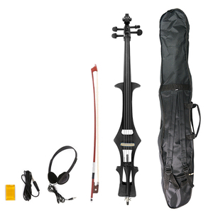 <span class=keywords><strong>Violoncelle</strong></span> électrique silencieux Plug Play en bois massif 4/4 pleine taille pour adultes, avec étui de transport arc inclus SET - Product Image 5