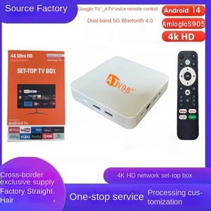 Doble banda para <span class=keywords><strong>Bluetooth</strong></span> ATV Network TV Set-Top Box para Google TV5G <span class=keywords><strong>Android</strong></span> 12 OS 4K Control remoto por voz TVBOX para comercio exterior - Product Image 3