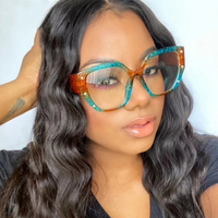Lunettes optiques anti-lumière bleue vintage 2026 pour femmes et hommes, montures de lunettes de soleil colorées, verres transparents carrés
