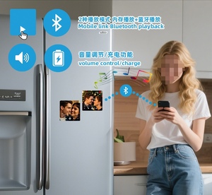 Imán <span class=keywords><strong>de</strong></span> Refrigerador con Foto Personalizada, Bluetooth, Música, Grabadora <span class=keywords><strong>de</strong></span> Voz Recargable, Altavoz, Adhesivo Personalizado para Refrigerador con Foto - Product Image 3