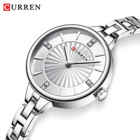 Jam Tangan Wanita Quartz Curren 9097L 9097 Elegan Mewah Klasik Fashion Tahan Air untuk Wanita dan Remaja Putri