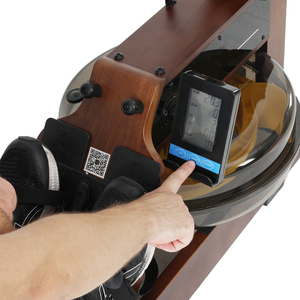 <span class=keywords><strong>Rameur</strong></span> d'intérieur en <span class=keywords><strong>bois</strong></span> facile à déplacer avec écran LCD et roues pour un usage domestique - Product Image 3