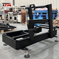 de conducción de coche con soporte de monitor único, kit de simulación de carreras de extrusión de aluminio negro, 4080