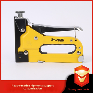 Pistola de clavos manual, pistola de clavos de código de tres usos, pistola de clavos de aire, U en forma de agarrador de clavos, pistola de clavos de acero para pintura al óleo, marco de fotos - Product Image 2