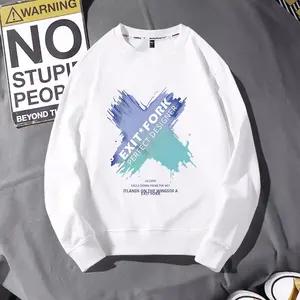 Sweat à capuche pour homme, mode automne-hiver, nouveau coton éponge, coupe ample, grande taille, col rond, manches longues, motif lettres - Product Image 6