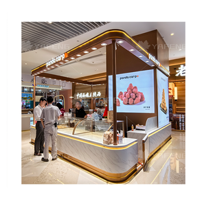 Tủ trưng bày bánh mì Trung tâm thương mại Thiết kế nội thất trưng bày kem Khung thép không gỉ Kính quầy hàng trung tâm thương mại Hiện đại 1 bộ - Product Image 1