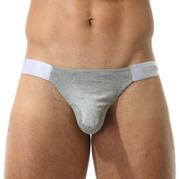 Sous-vêtements sexy à taille basse pour hommes, caleçons string sportifs en Spandex/Coton avec pochette respirante en maille et logo personnalisé