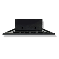 Diffuseur linéaire à fentes 12x4 po, grille de ventilation décorative noire en aluminium pour plafond, murs et sols