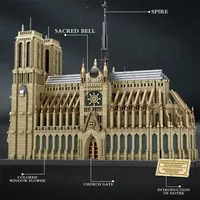 Reobrix 66016 Modèle réduit à l'échelle 1:8 Jouet de ville Notre-Dame de Paris 8868+ pièces Briques Blocs de construction pour adultes et enfants Cadeau de Noël