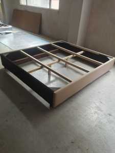 OEM ODM Custom Modern <b>Panel</b> Wood Frame Hotel Bed Set Tufted Upholstered <b>Headboard</b> Nightstands <b>for</b> Bedroom Apartment Projects - Product Image 3