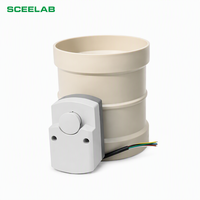 SCEELAB Système de ventilation d'échappement motorisé industriel en PP ignifuge avec régulateur de volume pour laboratoire