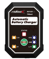 Chargeur de batterie portable 6V/12V DC pour voitures et motos, compatible avec les batteries au plomb-acide AGM et au lithium, garantie 1 an