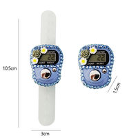 Compteur numérique de prières Tasbeeh Zikr en argent et diamant, pour le tricot, le comptage des points et les activités sportives, avec motifs floraux