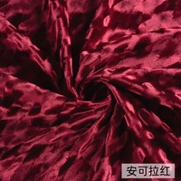 Tissu en velours gaufré avec motif circulaire 3D, velours coréen en acétate, motif floral, tissu en velours changeant de couleur