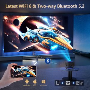 โปรเจคเตอร์ Goiaey 4K ความละเอียด 1920x1080p รองรับ WiFi Bluetooth โฟกัสอัตโนมัติ ระยะฉายสั้น ใช้ได้ทั้งในและนอกอาคาร เหมาะสำหรับเล่นเกม งานปาร์ตี้ การเดินทาง การสอน และการใช้งานในโบสถ์ - Product Image 6