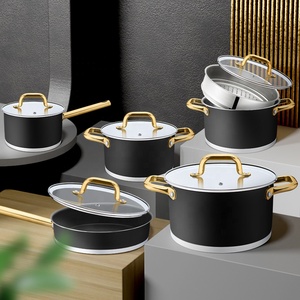 Beyaz ford <span class=keywords><strong>Xylan</strong></span> yapışmaz kaplama ile 24cm düz şekil yapışmaz paslanmaz çelik tencere sote tava FryPan - Product Image 6