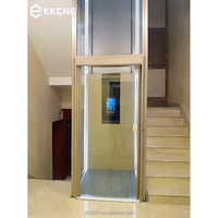 Ascenseur hydraulique moderne à traction pour 2 à 4 étages, pour appartements, villas, maisons, hôtels, usage intérieur/extérieur, vente chaude