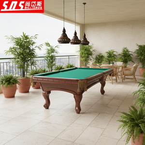 Tavolo da Biliardo Classico in Legno Massello con Ardesia Intagliata, Stile Antico, 7, 8 o 9 Piedi, per Uso Domestico, di Qualità Superiore - Product Image 4