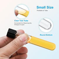 Tube à essai en verre borosilicate de laboratoire Healsmed 5ml, 15ml, 50ml, 3.3 avec bouchon à vis et coussinet en silicone