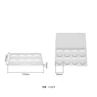 Elegante 8-Loch weiße transparente Kunststoff-Lidschattenbox & Palette-Verpackungsboxen aus recycelten Materialien für kosmetische Zwecke