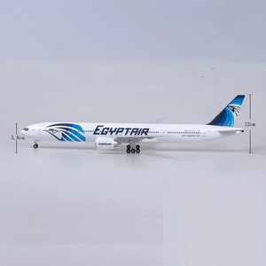 Avión de Juguete de <span class=keywords><strong>Egipto</strong></span> B777 de 47 cm con Luces LED, Avión de Metal Fundido a Presión, Regalo Coleccionable - Product Image 2