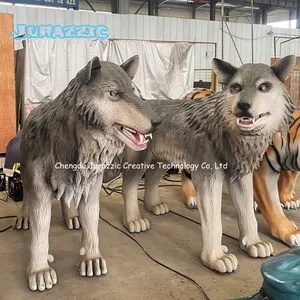 Animal animatrónico 3D, Tigre, León, leopardo, Lobo Polar, alta calidad, realista, robótico, réplica Artificial