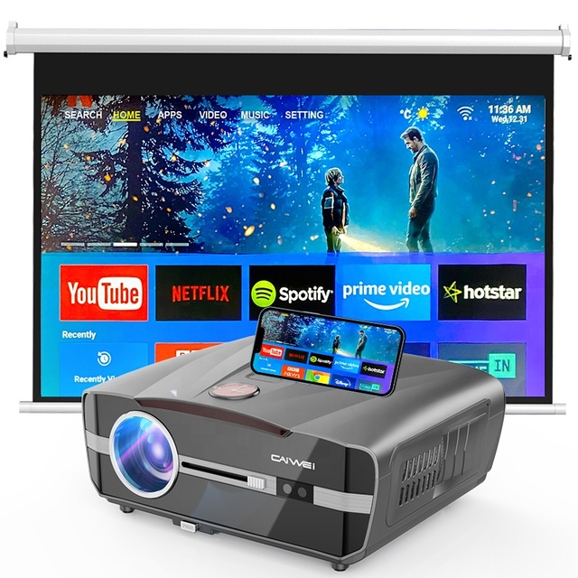 OEM/ODM Smart Android 11 5G WiFi Wireless HD Beamer 1080P Lcd Proyector Support 4K 1850ANSI Video Electronic Focus Projector