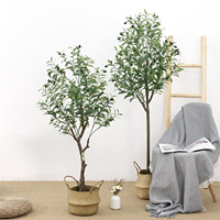 Plantes artificielles de haute qualité pour l'intérieur et l'extérieur, plantes en pot, feuilles en soie, arbres verts artificiels, plantes artificielles en pot, oliviers