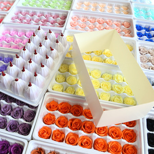 21 pezzi di alta qualità 2-3cm Rose conservate secchi <span class=keywords><strong>rosa</strong></span> capolini in natale e regalo di ringraziamento - Product Image 4