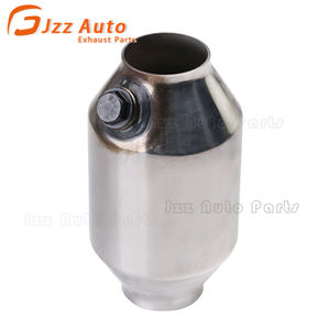 자동차 배기 시스템 전면 열 차폐 세라믹 촉매 2.24인치 컷아웃 스테인리스 스틸 범용 촉매 변환기 - Product Image 6