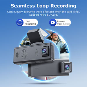 Caméras intelligentes GPS HD à double objectif <span class=keywords><strong>avec</strong></span> carte SIM 4G, système de <span class=keywords><strong>surveillance</strong></span> de stationnement 24/7, lecture vidéo, <span class=keywords><strong>caméra</strong></span> embarquée - Product Image 5