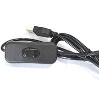 1m USB 2.0 mâle femelle interrupteur câble d'extension ON/OFF charge rapide 1A courant tresse blindage PVC veste étamé fils de cuivre