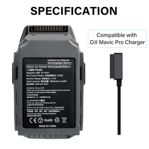 Batería Inteligente de Polímero de Litio de 11.4V 3830mAh 43.66 Wh para Dron <span class=keywords><strong>Mavic</strong></span> <span class=keywords><strong>Pro</strong></span>, <span class=keywords><strong>DJI</strong></span> <span class=keywords><strong>Mavic</strong></span> <span class=keywords><strong>Pro</strong></span> Zoom, <span class=keywords><strong>Mavic</strong></span> <span class=keywords><strong>2</strong></span> Enterprise - Product Image 5