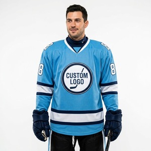 Jersey de Hockey sobre Hielo Color Granate para Hombre, de Alta Calidad, Manga Larga, Cuello en V, Malla Transpirable, Logotipo Personalizado, Talla e Impresión Personalizables, en Venta - Product Image 6