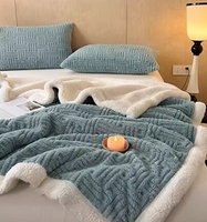 Couverture Chauffante Personnalisable en Polaire Lactée à Carreaux Modernes, Façon Fourrure d'Agneau, Douce en Polyester, Épaisse, pour Adulte, Style Vintage Imprimé, Idéale pour l'Hiver à la Maison