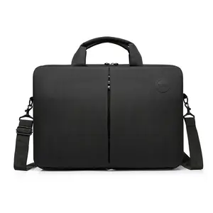 กระเป๋าคอมพิวเตอร์สำนักงานมาใหม่กระเป๋าใส่แล็ปท็อปสะพายไหล่ข้างเดียวสีทึบอเนกประสงค์
