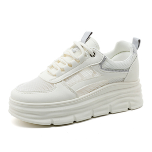   Zapatillas deportivas de mujer transpirables de malla para verano/primavera/otoño, talla grande, con cordones, Evergreen, con aumento de altura, China - Product Image 2